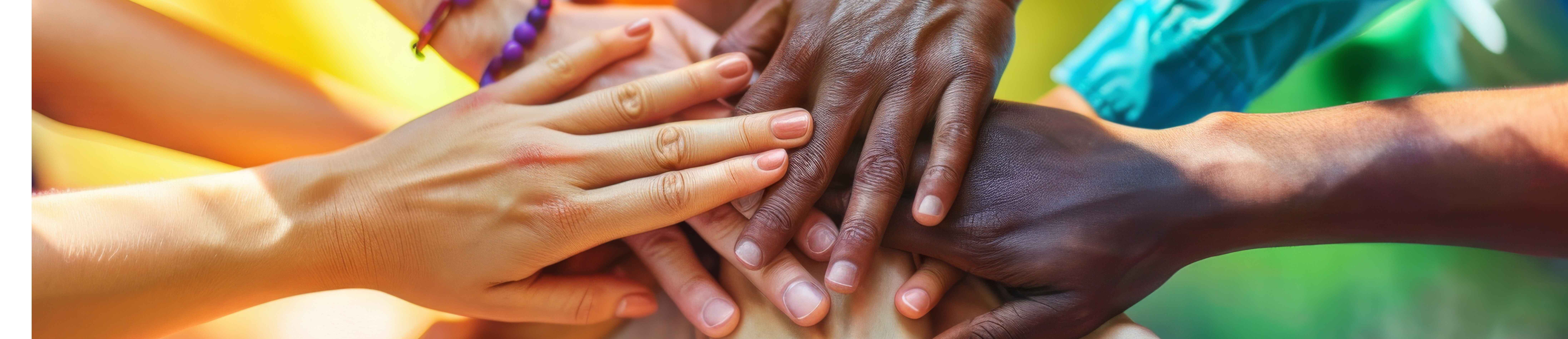 nhiều bàn tay bắt chéo